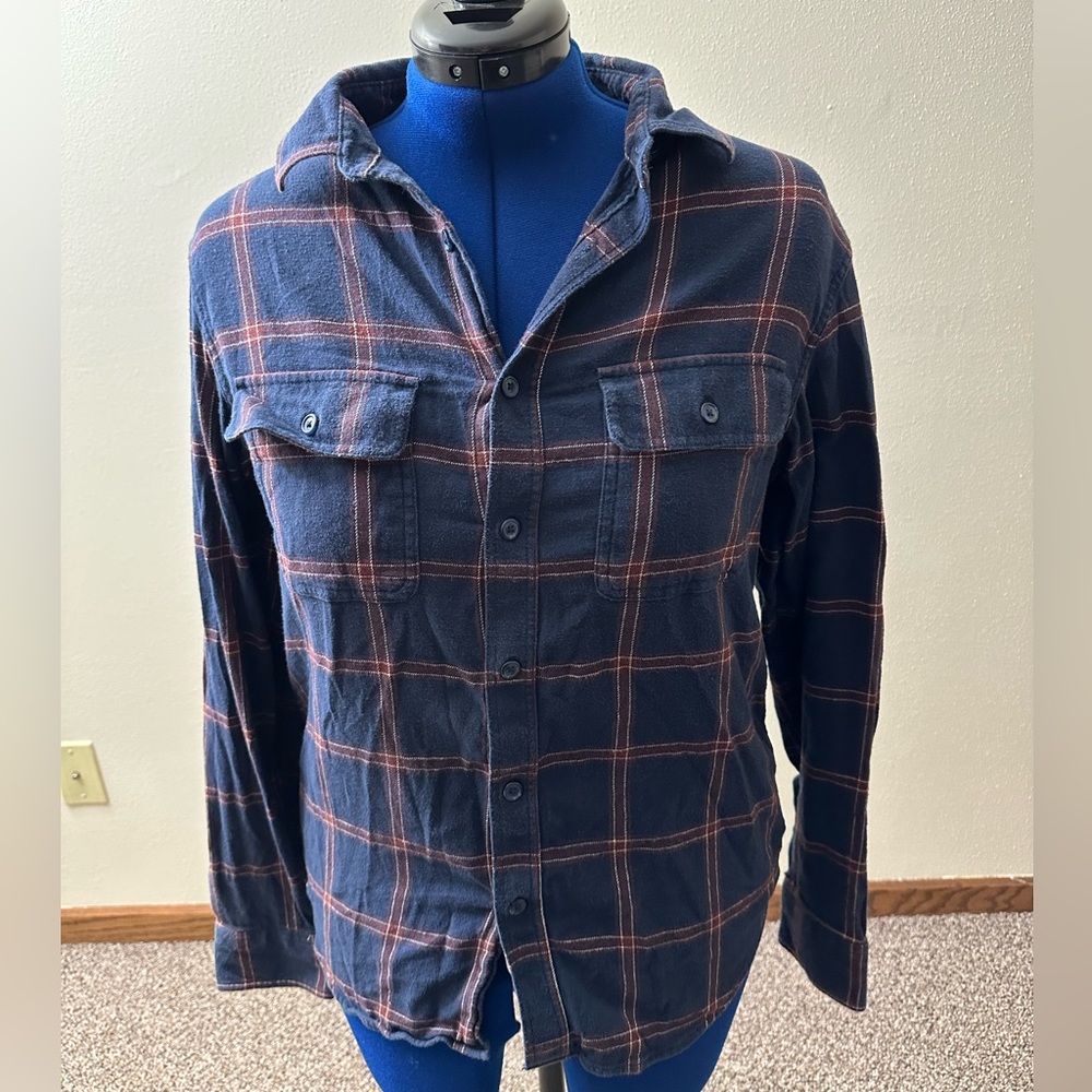 Navy Blue Old Navy Button Down Flannel